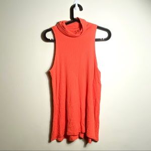 Free People | turtleneck tank orange lightweight